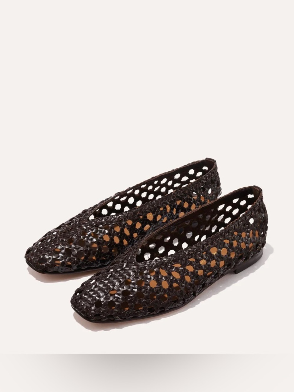 Margaux The Woven Paz Leather Ballet Flat in Espresso -10W